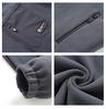 Reversible Plus Velvet Fleece Jacket: Business Casual Stand Collar for Autumn/Winter, Ideal for Middle-Aged Men.