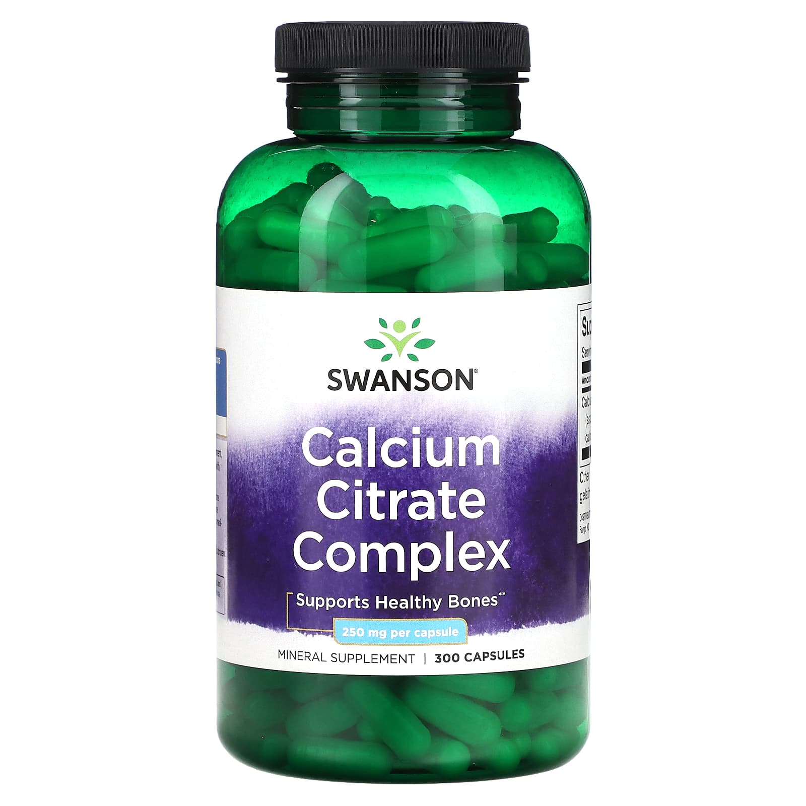 

Calcium Citrate Complex, 250Mg, 300 Capsules