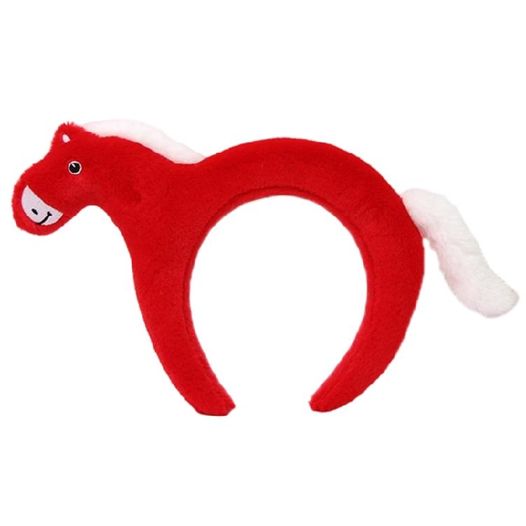

Unisex Horse Shaped Hair Band Stretchy Fabric Headpiece For Costume Parties Home Photoshoots And Creative Fashion Styling красный