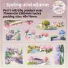 1 Roll of Waterproof Rubber Adhesive Single Sided Masking Decorative Tape with Seasonal Landscape Motifs