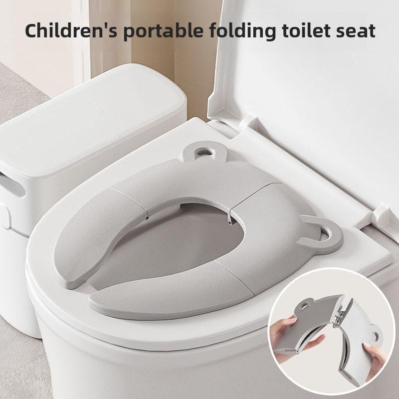 1PCS Portable Folding Toilet Seat Cover, Non-Slip Bathroom Travel Toilet PP Material, Universal Fit for Home/Hotel/Outdoor Use