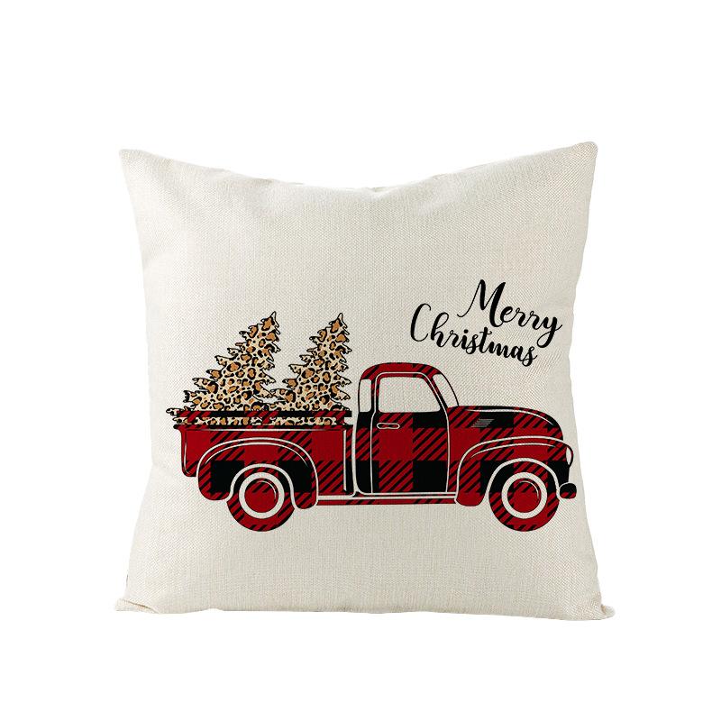 Christmas Pillow Case Polyester Red and Green Plaid Print Pillow Nordic Home Living Room Sofa Cushion