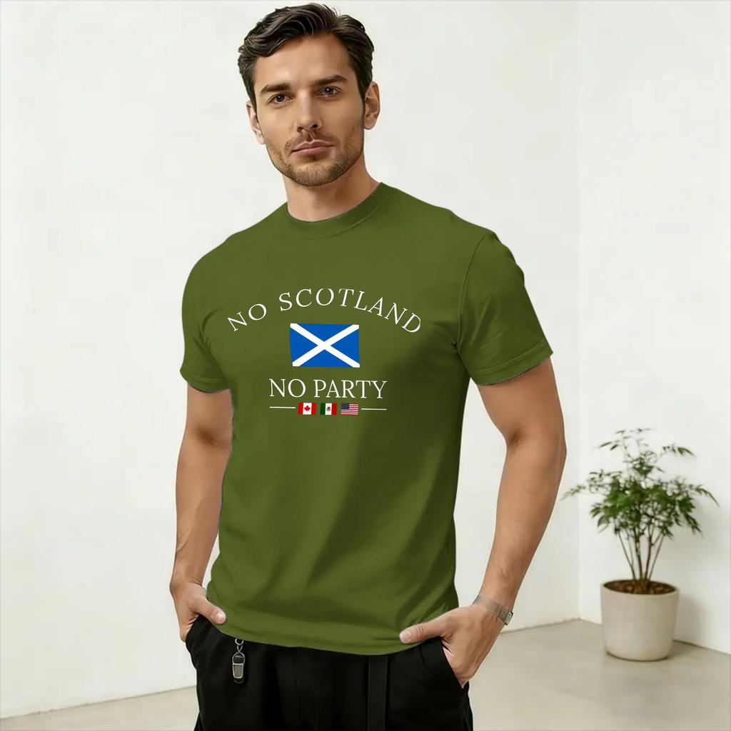 No Scotland No Party T Shirt Summer Harajuku TShirts Unisexs 100 Cotton Comfortable 4XL 5XL 6XL Clothes ShortSleeve Funny Tops