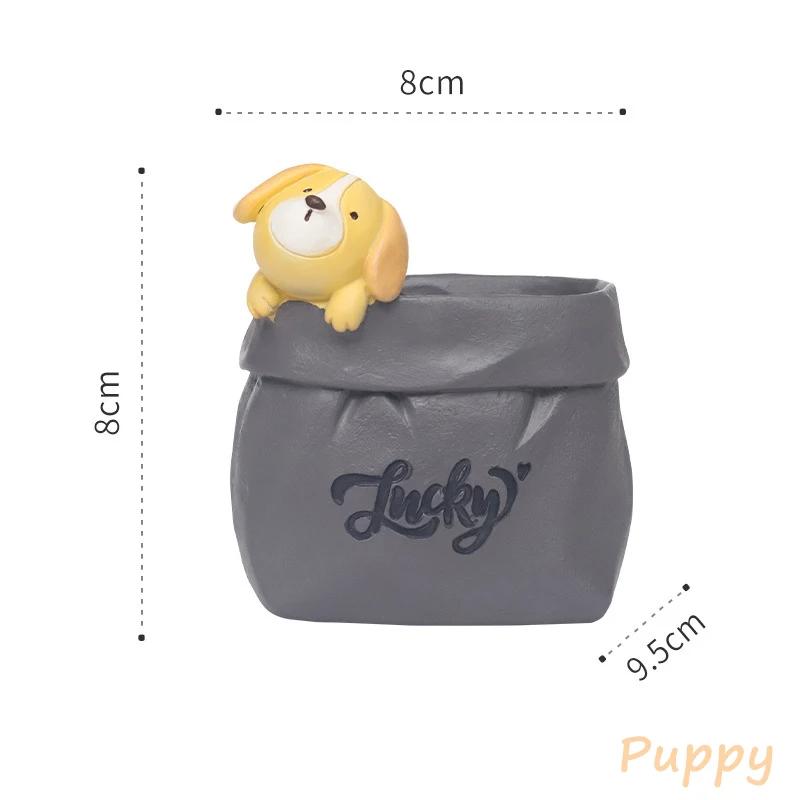 

Adorable Animal-Themed Resin Succulent Pot in Paper Bag Design Decorative Planter for Home Decor & Stylish Gift Giving