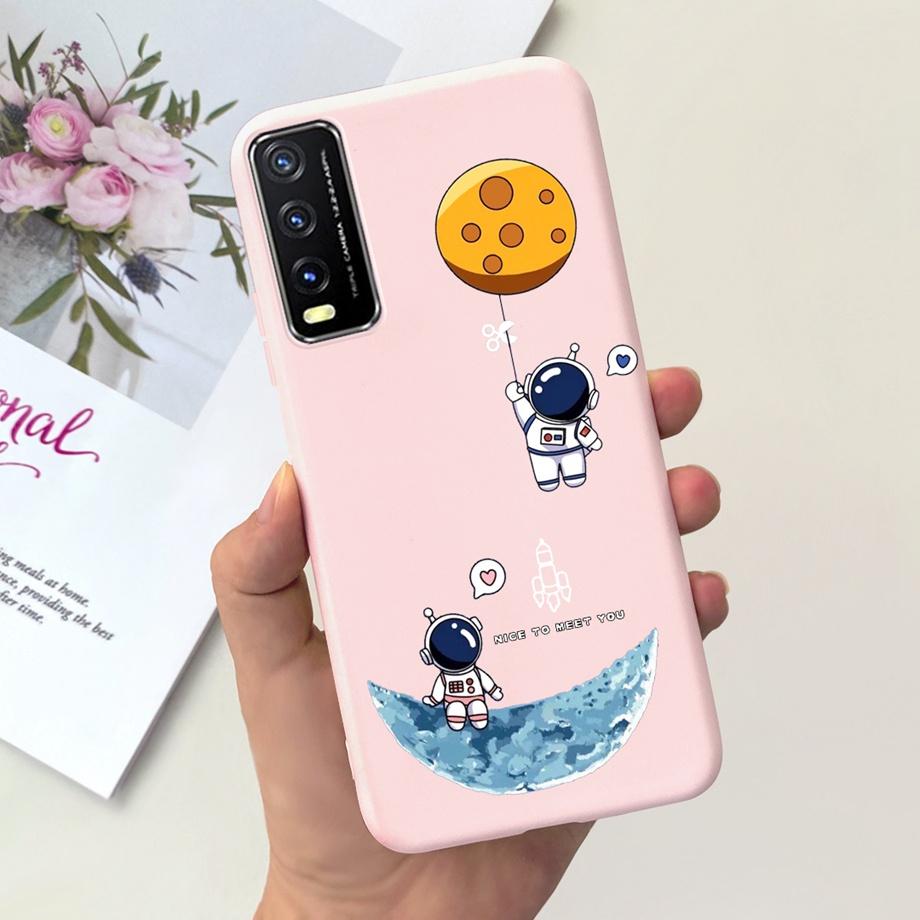 For Vivo V2027 Vivo V2028 Phone Case Space Man Moon Night Cartoon Soft Silicone Bumper Funda For Vivo Y11s Y12s Y20 Y20i Y20s