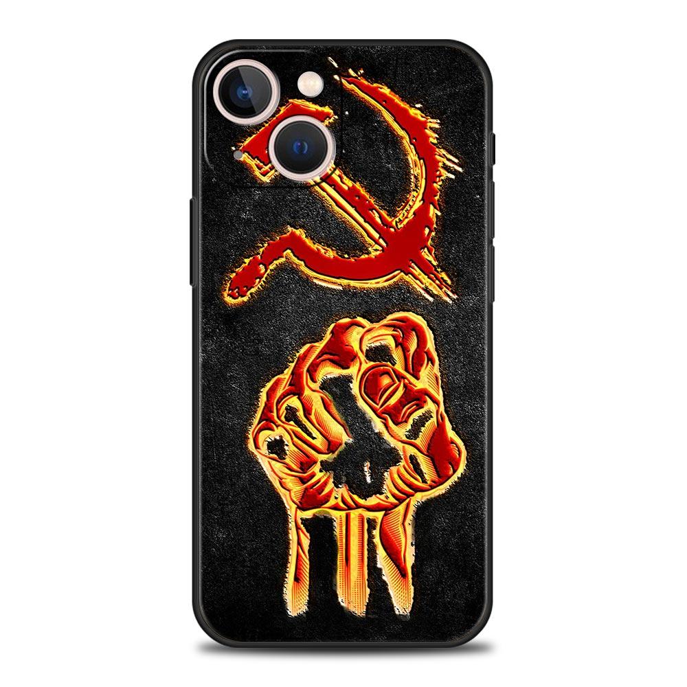 Vintage USSR CCCP Luxury Phone Case For iPhone 15 16 14 13 12 11 Pro Max 7 8 Plus Shell iPhone X XR XS Max SE Cover Fundas