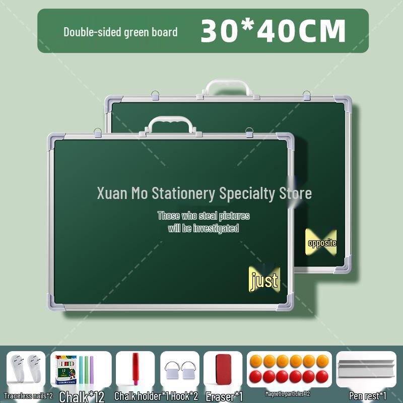 Двусторонняя магнитная доска (черная и белая) - Для обучения студентов и домашнего преподавания