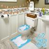 Elastic Easter Rabbit Toilet Seats Cover and Toilet Rugs U Shaped Adds a Touch of Fun to Your Bathroom Decoration