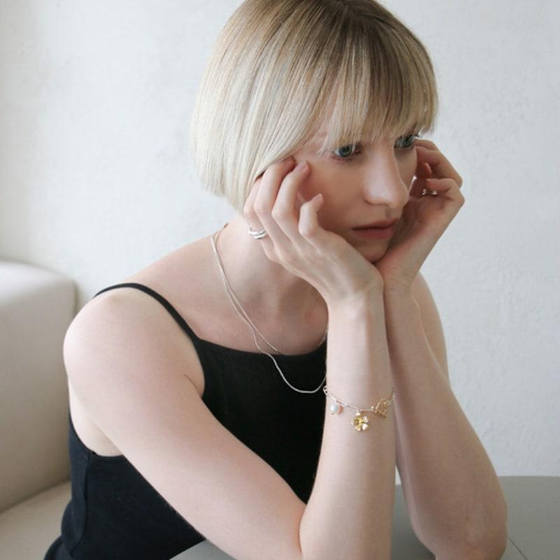 EIGHTMORE silver925 line layerd necklace