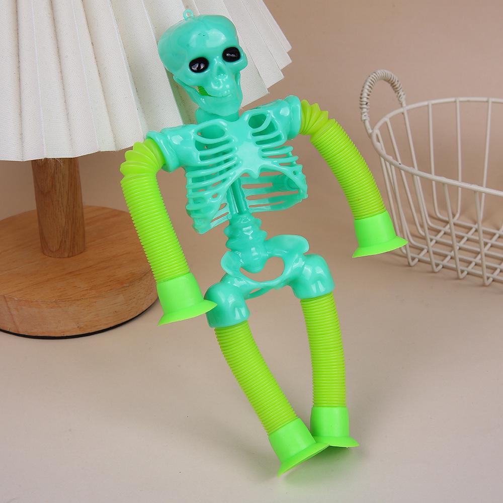 Glow-in-the-Dark Skull Suction Cup Puzzle Toy: Telescopic, Ever-Changing, Fun Stress Reliever