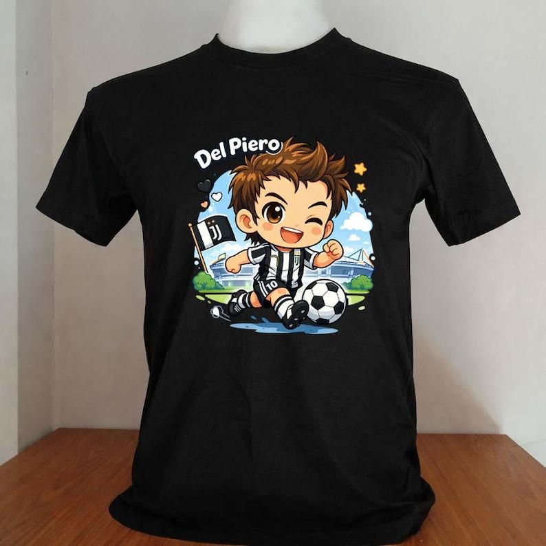 alexander del piero t-shirt black color juventus cartoon M