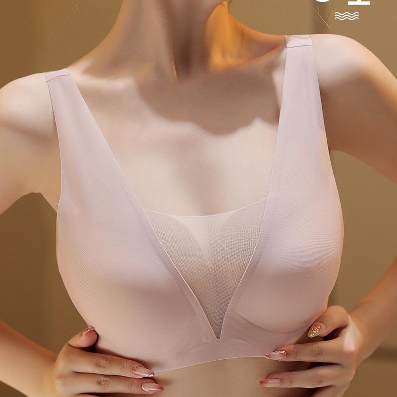 

Underwear Women s Collection of Accessory Breasts Gathered Bra Top Support No Steel Ring Bra Push Up Bra S рожевий