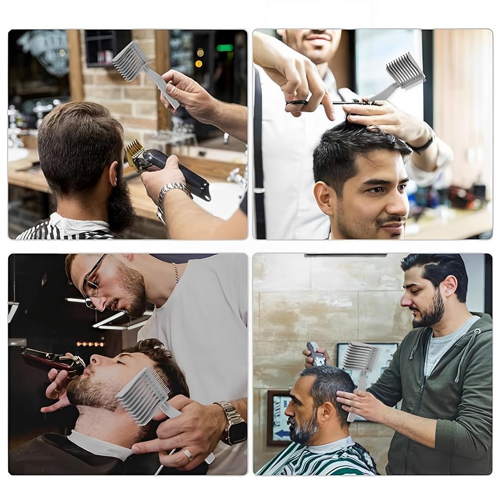 Barber Hair Cutting Combs Set Trimming Neckline Neckline Shaving Template and Hair Trimming Guide for DIY Haircutting Creating