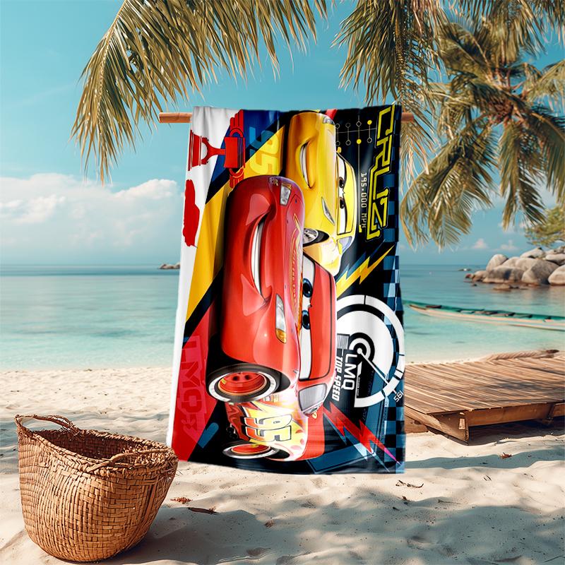 Lightning McQueen Beach Towel Outdoor Camping Beach Towel for Vacation Swim Outdoor Pool Absorbent Bath Towel