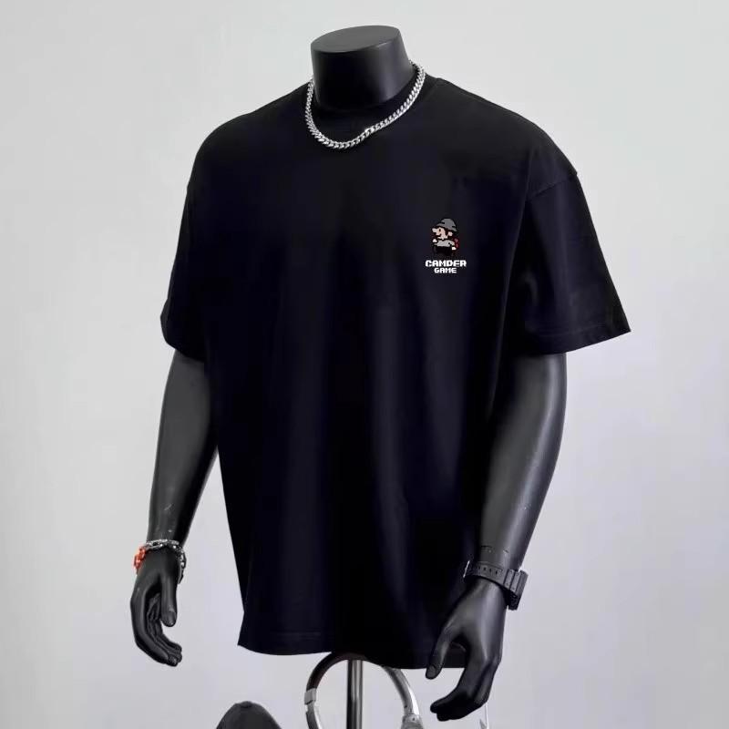 American Trendy Brand Short-Sleeved Pure Cotton Men'S Printed T-Shirt Trendy Men'S And Women'S Versatile Round Neck T-Shirt Men'S