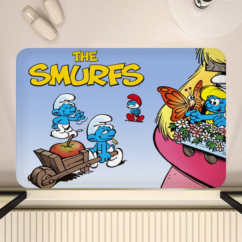 S-Smurfs Cute Floor Carpet Nordic Style Home Doormat Bathroom-Toilet Mats Bedroom Hotel Decor Mat