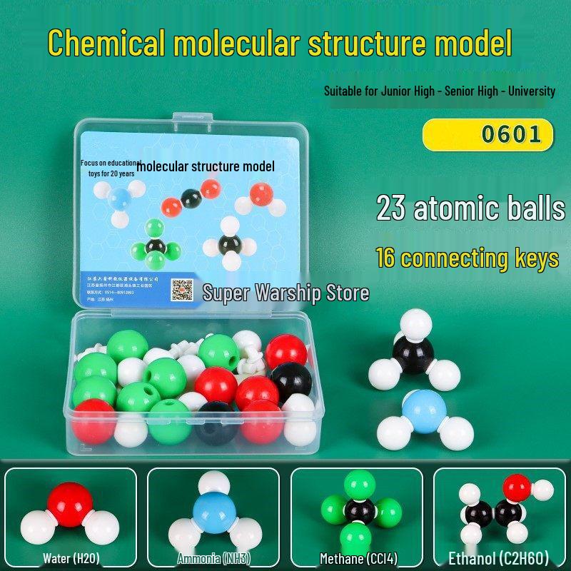 High School Chemistry & Physics Molecular Structure Model - Inorganic Atom Ball-and-Stick