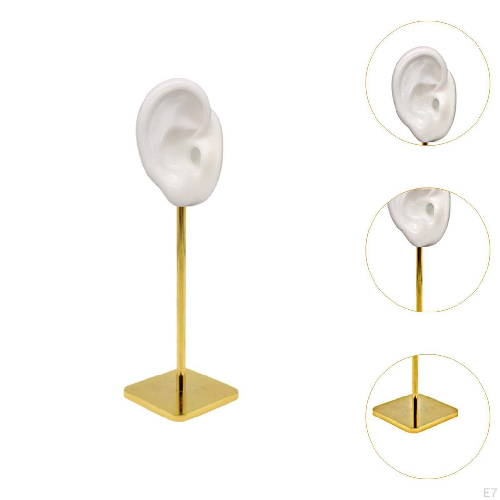 Ear Shaped Jewelry Earring Display Stand Copper Storage Rack for Retail Show Personal 6.7inch Tall