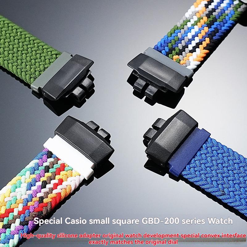 GBD-200 Nylonový řemínek pro Casio G-SHOCK 3506 | Pásek s magnetickou skládací přezkou | GBD-200-1A/RD-4 | Tkaný odolný pánský náramek