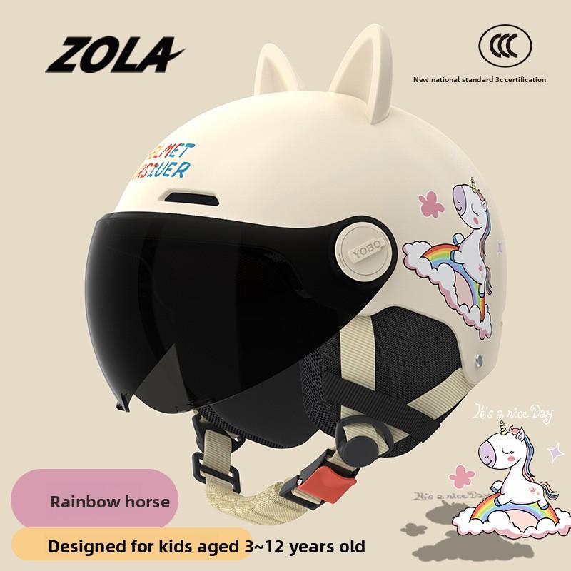 Children s Helmets Ear Protectors Cat Ears Electric Scooter Helmets Unisex Winter School Sunscreen