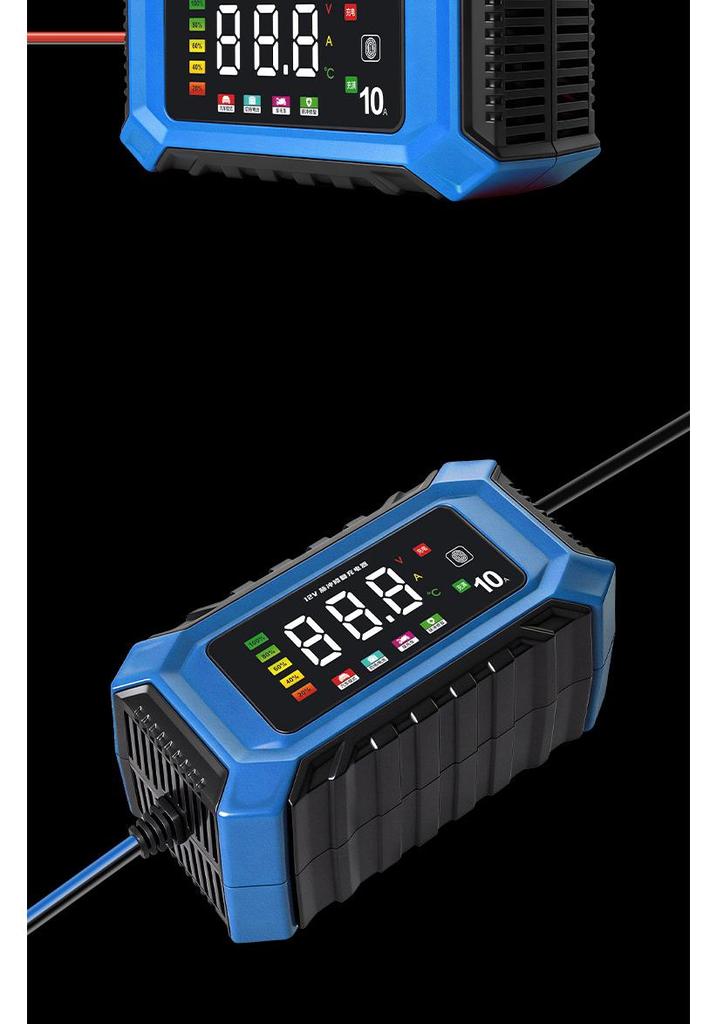 Smart Pulse 12V 10A Charger for Motorcycle and Car Batteries
