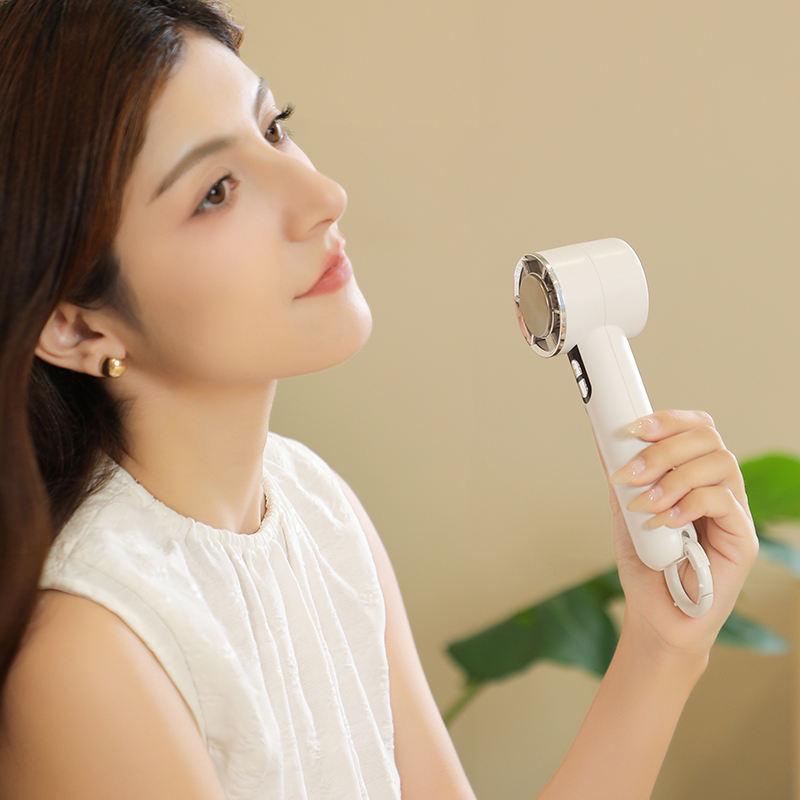 2025 New Handheld Desktop Dual-usable Strong Wind Fan Convenient Handheld Cooling Fan Portable Lightweight Blower with Carabiner