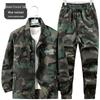 Men's and Women's Camouflage Workwear Set: Reinforced, Wear-Resistant, Breathable, Thickened; Ideal for Spring and Autumn Outdoor Labor Protection.
