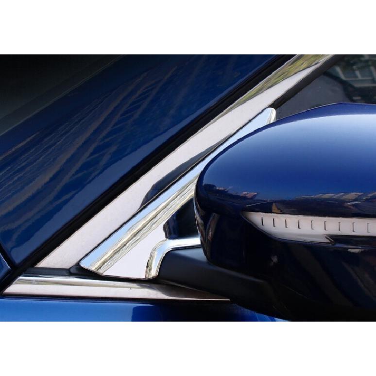 For Nissan X-TRAIL Rogue 2014-2020 Chrome A Frontt  Triangle Cover Frame Trim