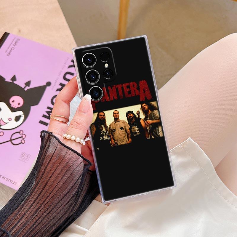 Dimebag Pantera Rock Band Phone Case S25Ultra For Samsung Galaxy S25 S24 S23 S21 Ultra S20 FE S22 Plus A35 A55 Case Clear Cover
