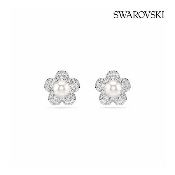 Swarovski [genuine Product   Shopping Bag Included] Flower Stud Earrings Ariana 