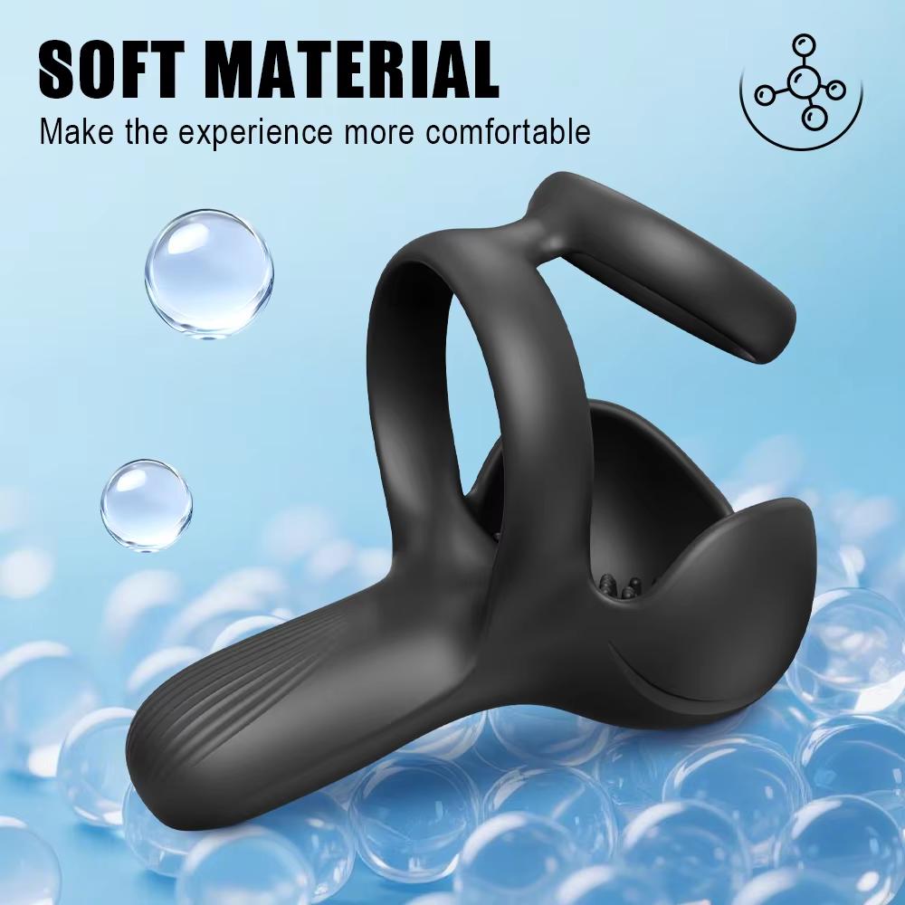 Remote Control Cock Ring for Men Penis Vibrator Male Ejaculation Delay Testicles Perineum Stimulator Massage Sex Toy for Couples
