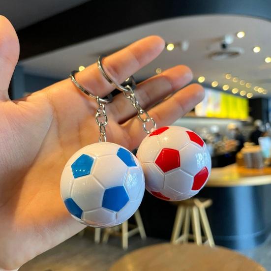 Keychain Pendant Metal Chain Buckle Football Shape Key Chain Football Fans Backpack Key Ring Accessory