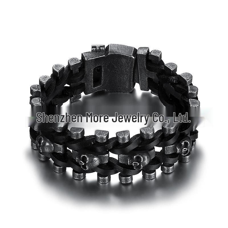 Stainless Steel Viking Runes Celtic Bracelet with Knot Pattern - Retro and Trendy Ornament
