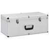 VidaXL Boîtes de rangement 3 pcs Argenté Aluminium