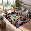 Burnley Football Print Crystal Velvet Rug, Comfortable Water Absorbent Non Slip Indoor Floor Carpet