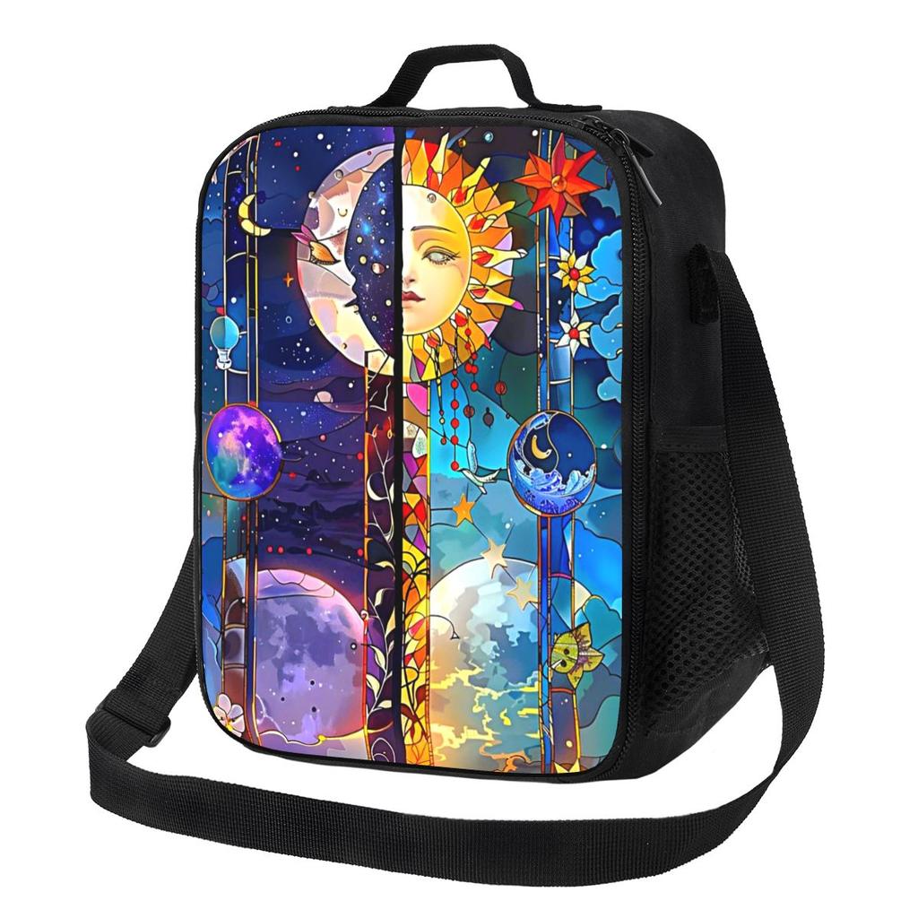 Trendy Sun Moon Boho Cosmos Astrology Insulated Lunch Bag Storage Food Boxes Portable Container Cooler Thermal Lunch Box Tote