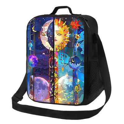 Trendy Sun Moon Boho Cosmos Astrology Insulated Lunch Bag Storage Food Boxes Portable Container Cooler Thermal Lunch Box Tote