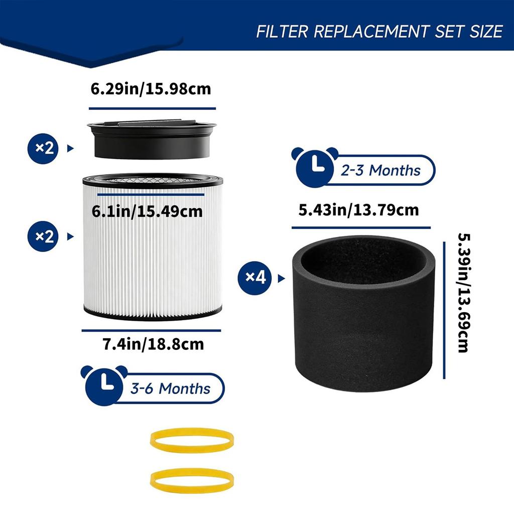 Universal Vacuum Cleaner Filter Replacement 90304 Wet Dry Vacuum Filter Cartridge Vacuum Cleaner Accessories Enduring