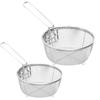 Fry Baskets Stainless Steel Frying Basket for Household Oil Separation Small Frying Basket for Draining Water French Fries Fried