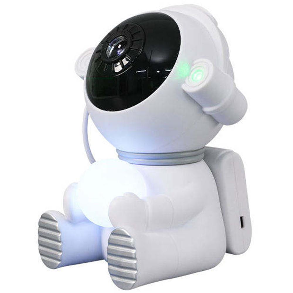 

k950 Мультяшна лампа-проектор астронавта з живленням від USB, нічна лампа «Зоряне небо» для спальні з 6 проєкційними картками A