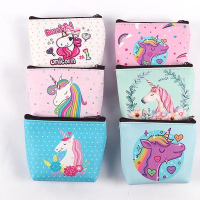 Cartoon Coin Purse Portable Zipper Mini Wallet Plush Animal Cards Keys Holder