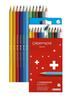 CARAN Swiss Color Colored 12 Paper Official D'ACHE Pencils, 1285-812, Colors, Box, Import.