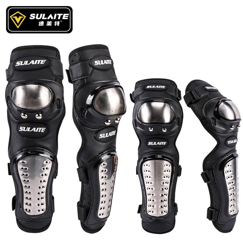 Motorcycle Stainless Steel Knee Kneepad for Men Protective Sport Guard MTB Racing Motocross Protector Gear Riding ProtectiveGear