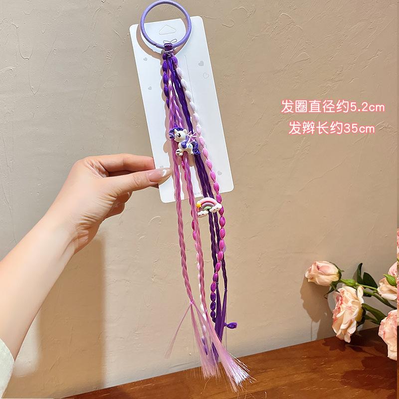 Children'S Pearl Mesh Gone Cartoon Super Fairy Princess Ribbon Braided Hair Headgear Little Girl Bow Hairpin Hair Accessories