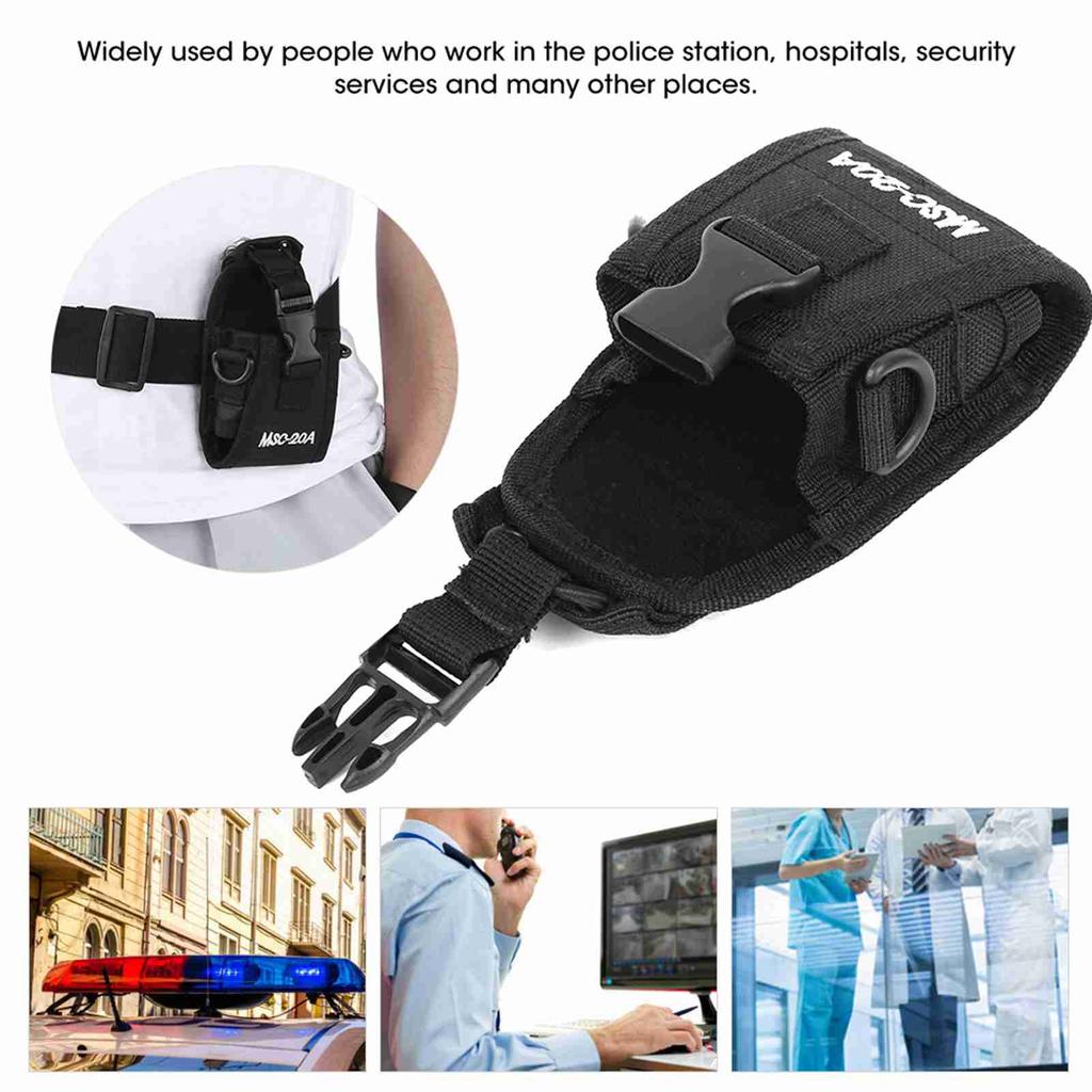 MSC 20A Universal Nylon Adjustable Two Way Radio  Walkie Talkie Waist Bag Protective Cover with Strap