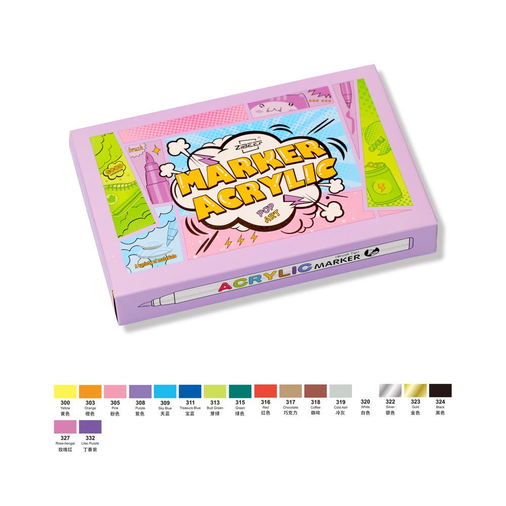 

Bview Art Soft Tip Acrylic Pastel Pens - Waterproof Odorless Art Markers with Blendable Colors, Fine Doodle Brushes for Painting