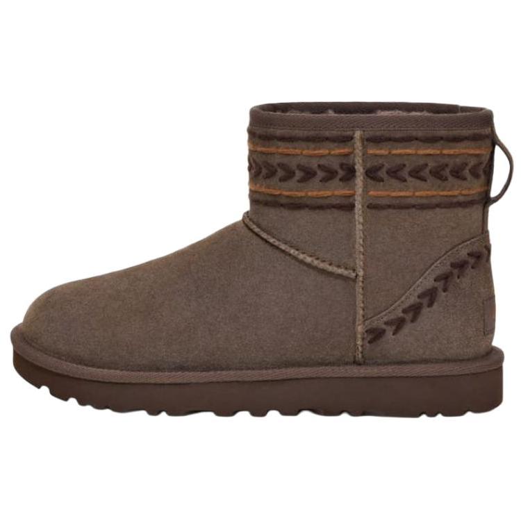 

UGG Короткие угги из коровьей замши с круглым носком и толстой подошвой, женские ботинки, коричневые 1170710-MLSS 39