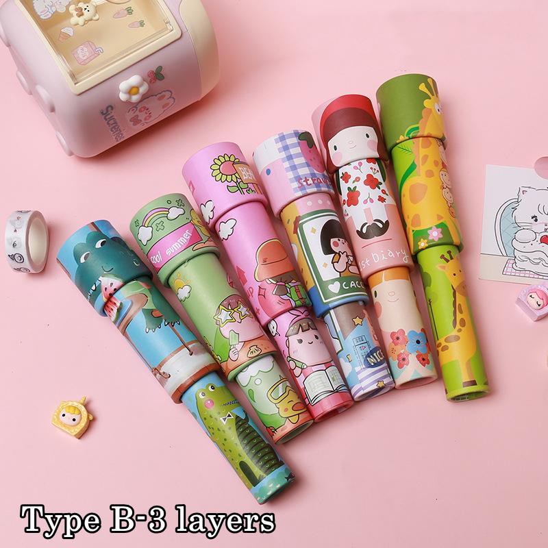 Skalierbare Rotation Magisches Kaleidoskop Klassische Tiere Kaleidoskope Klare Sicht Retro Spielzeug Geschenk für Kinder Klassisches Lernspielzeug