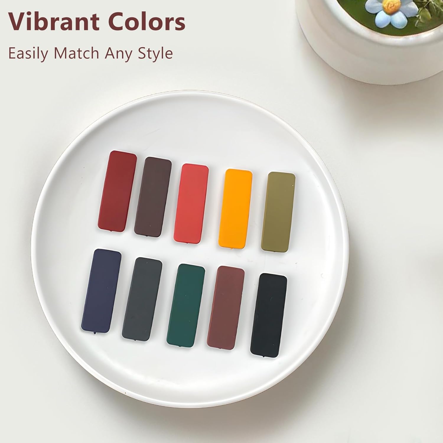 Matte Snap Hair Clips for Girls and Women, 20 Pcs Cute Solid Candy Color Hair Barrettes, Lightweight and Durable Hair Accessories