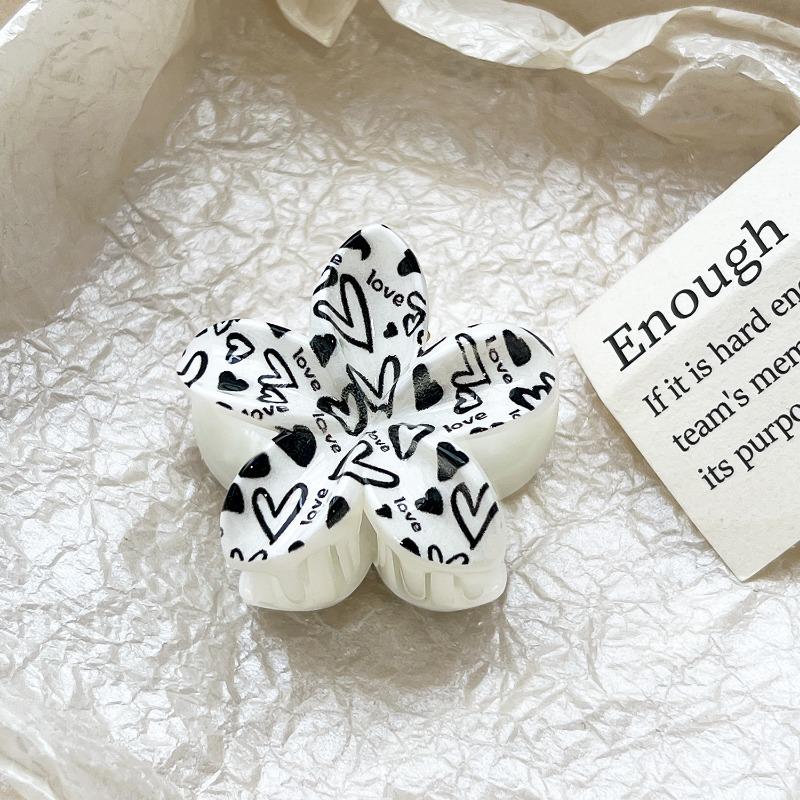 Romantic Frangipani Hair Clips with Printed Hairpins and Flower Hairpins for The Back of The Head